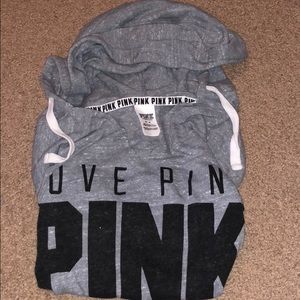 PINK grey sweater/hoodie